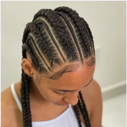 36" Full HD Lace ~ Flat Duo Cornrow Braids (Comes In 4 Colors) - Image 26