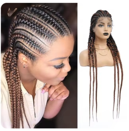 36" Full HD Lace ~ Flat Duo Cornrow Braids (Comes In 4 Colors) - Image 4