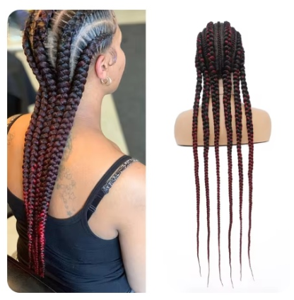36" Full HD Lace ~ Flat Duo Cornrow Braids (Comes In 4 Colors) - Image 12