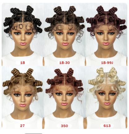 Knotless Braids Wig Synthetic Box Braided Hair Twist Braided Buns Wig Full Lace African Braiding Hair For Black Women - Image 8