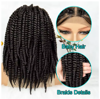 Crochet Havana Twisted Mambo Braided Wig With Baby Hair ~ Full Lace {4 COLORS} - Image 4