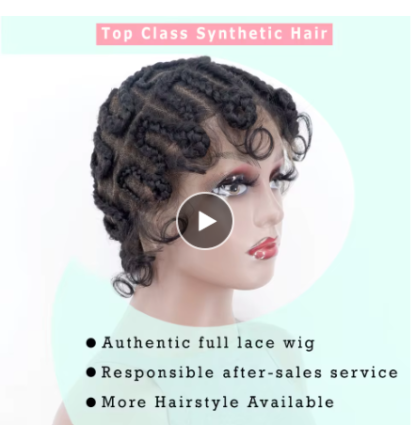 Short Lovely Full Lace Hand-tied Twist Knotless Box Braids Wigs with Baby Hair ~ 8 inches