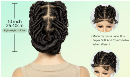 HD Transparent Full Lace Twisted Knotless Braided Wig - Image 2