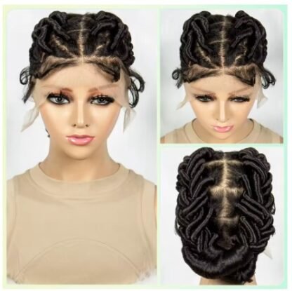 HD Transparent Full Lace Twisted Knotless Braided Wig