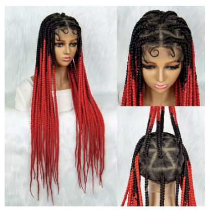 Colorful Big Knotless Box Braided Wigs {Full HD Lace} {5 Colors} - Image 9