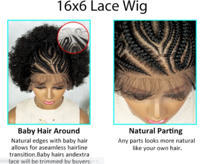 10” 13x6 Lace Front Kinky Curly Afro Wig – Ultra-Realistic, Luxury Just Like Human Hair with Baby Hair - Image 9
