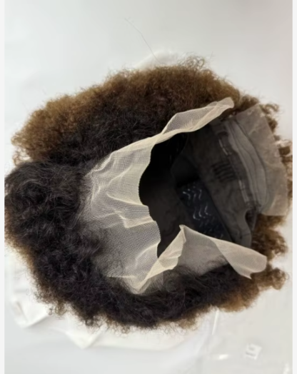{100% Human Hair}  8” Kinky Curly Afro Lace Front Wig – 200% Density, Natural Hairline, 7 Stunning Colors - Image 17