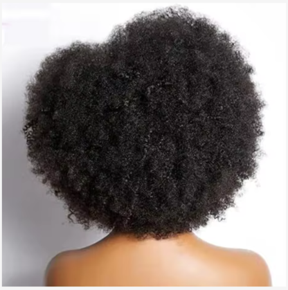 {100% Human Hair}  8” Kinky Curly Afro Lace Front Wig – 200% Density, Natural Hairline, 7 Stunning Colors - Image 8
