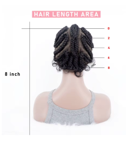 Short Lovely Full Lace Hand-tied Twist Knotless Box Braids Wigs with Baby Hair ~ 8 inches - Image 6