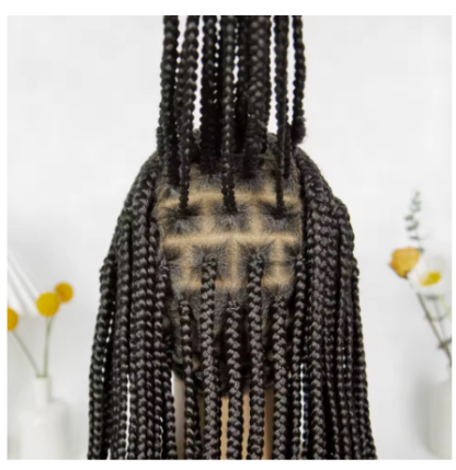 36" HD Full Lace Diagonal Cornrows Braided Wig with Baby Hair - Image 4