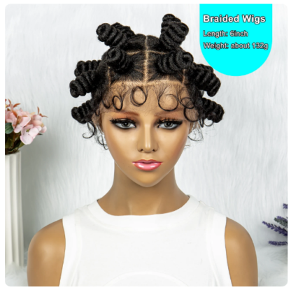 Knotless Braids Wig Synthetic Box Braided Hair Twist Braided Buns Wig Full Lace African Braiding Hair For Black Women - Image 10