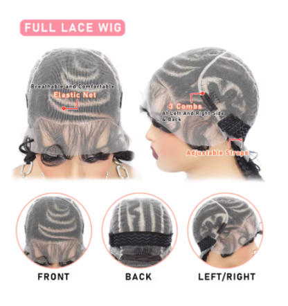 16Inch Bantu Full Lace Cornrow Braided Wigs with Baby Hair - Image 5
