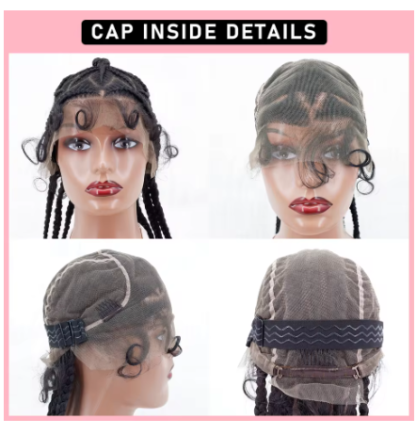 16Inch Full Lace "GANJA Design" Cornrow Braided Wigs with Baby Hair - Image 4