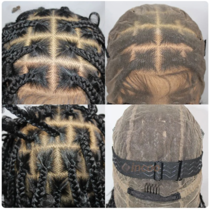 Boho Box Braided Curly Hair 360 Full Lace Front Wigs {5 Colors} - Image 4
