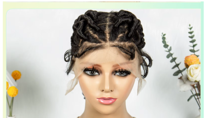 HD Transparent Full Lace Twisted Knotless Braided Wig - Image 6