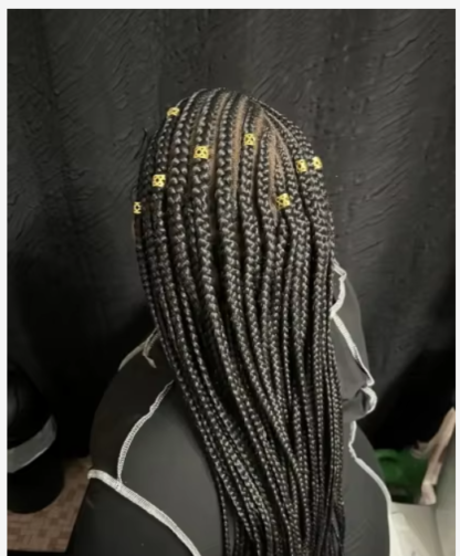 36" HD Full Lace Diagonal Cornrows Braided Wig with Baby Hair - Image 8