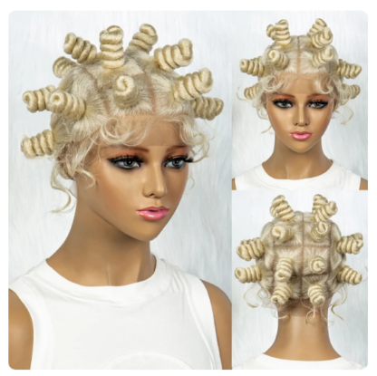 Knotless Braids Wig Synthetic Box Braided Hair Twist Braided Buns Wig Full Lace African Braiding Hair For Black Women - Image 7
