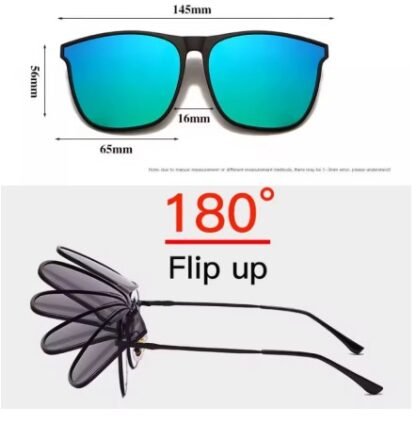 Fashionable Polarized Myopia Clip Driver's Goggles Night Vision ~ UV Resistant Sunglasses - Image 2