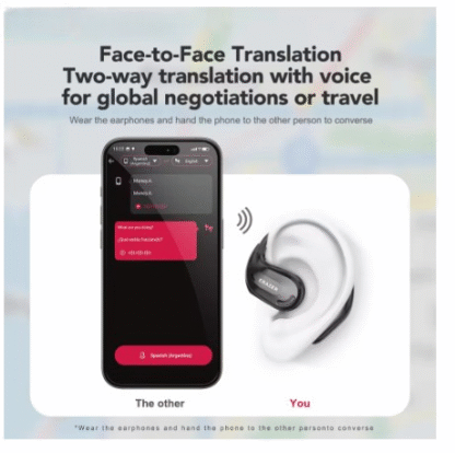 XT66PRO Bluetooth AI Translator Earbuds Wireless Headphones ~ 13 Hours long life Display ~ ASMR Headsets DIY APP - Image 9