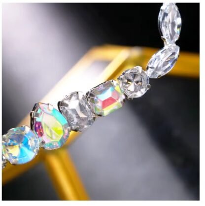 Luxury Designer Crystal Geometric Rhinestone Frameless Eyeglasses {Gold or Silver} Available - Image 5