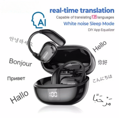 XT66PRO Bluetooth AI Translator Earbuds Wireless Headphones ~ 13 Hours long life Display ~ ASMR Headsets DIY APP - Image 2