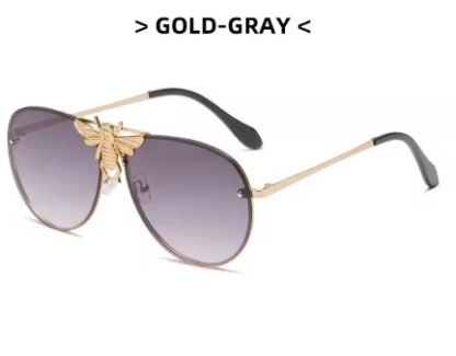 Women's Luxury Classic Retro "Big Bee" Pilot Vintage Series Sunglasses - Image 6