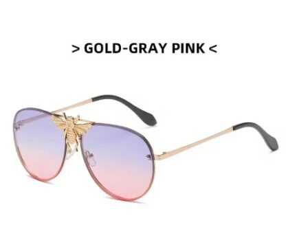Women's Luxury Classic Retro "Big Bee" Pilot Vintage Series Sunglasses