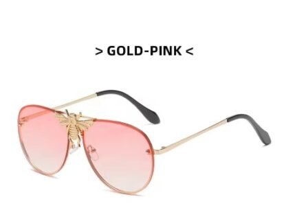 Women's Luxury Classic Retro "Big Bee" Pilot Vintage Series Sunglasses - Image 2